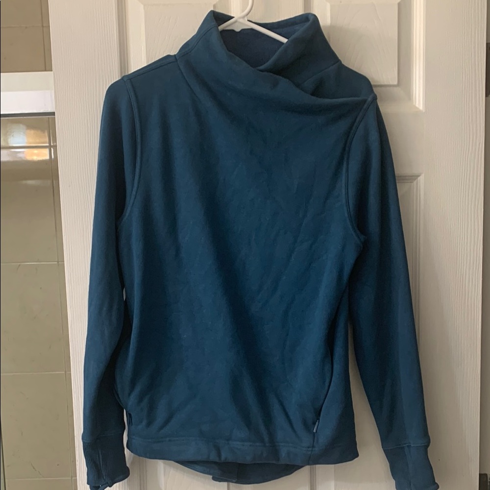 Athleta Blue Turtleneck Sweater Soft and Versatile